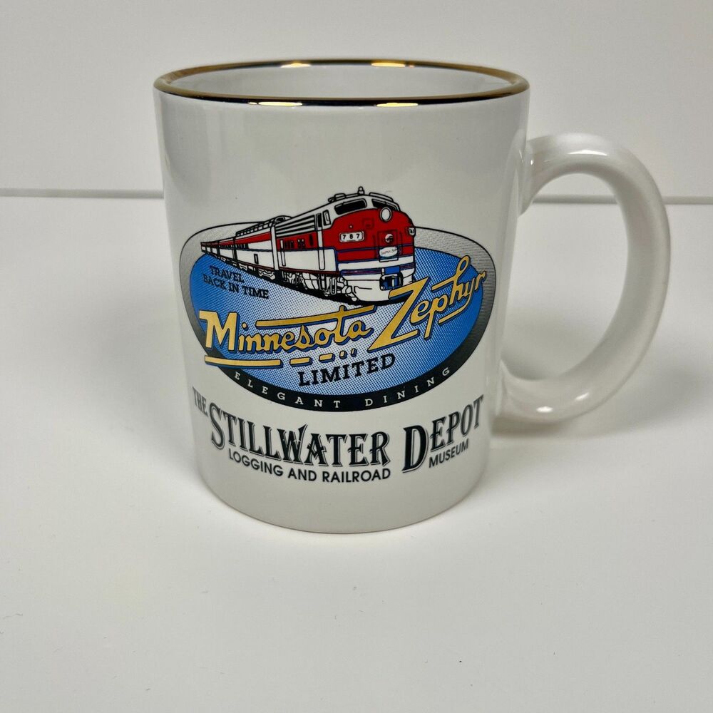 Minnesota Zephyr Limited Coffee Mug Stillwater Depot Lodging Railroad Museum